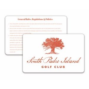 One Color Laminated Vinyl Membership Card (23 mil thick)