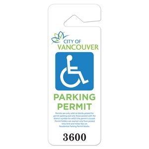 Rear View Mirror Parking Tag (3.325" x 9")