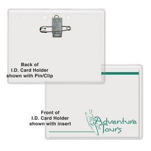 Printed Top Loading I.D. Card Holder w/Combo (4