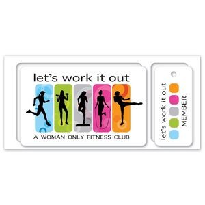 Full Color Loyalty Card with 1 Key Tag in Matrix
