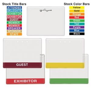 Stock Color & Title Bar I.D. Card Holders w/ Pin