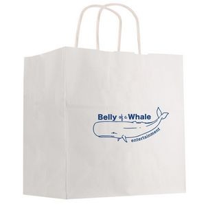 Kraft Paper White Shopping Bag - 10