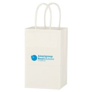 Kraft Paper White Shopping Bag - 5-1/4