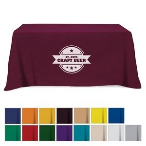 Flat Poly/Cotton 3-sided Table Cover - fits 6' standard table