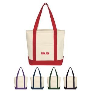 Small Starboard Cotton Canvas Tote Bag With Tackle Twill Patch