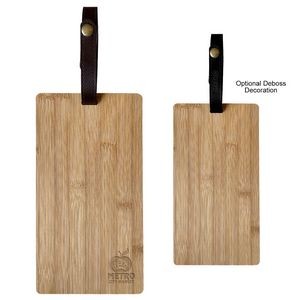 Bamboo Cutting Board With Leatherette Strap