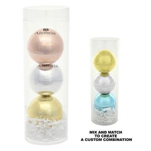 3-piece Metallic Lip Moisturizer Ball Tube Gift Set