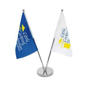 Double Table Top Flags