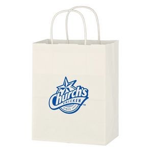 Kraft Paper White Shopping Bag - 8