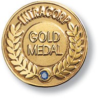 14K Solid Gold Round Emblem