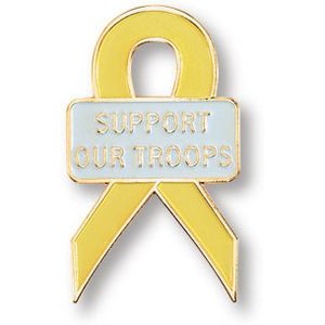Stock Support Our Troops Yellow Ribbon Pin