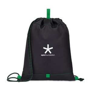 Repeat Recycled Poly Cinchpack - Kelly Green