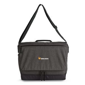 Heritage Supply Tanner Laptop Messenger Bag - Charcoal Heather-Black