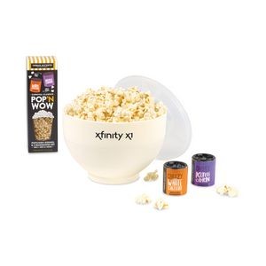 What's Pop'N Gourmet Popcorn Gift Set - White