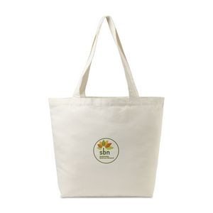 AWARE™ Recycled Cotton Shopper Tote Bag with Interior Zip Pocket - Natural