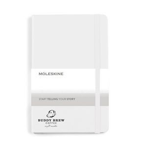 Moleskine® Hard Cover Ruled Medium Notebook - White