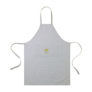 AWARE™ Recycled Cotton Bib Front Apron With Pocket - Light Grey