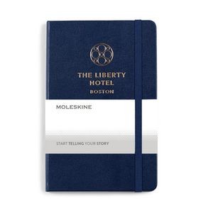 Moleskine® Hard Cover Ruled Medium Notebook - Navy Blue