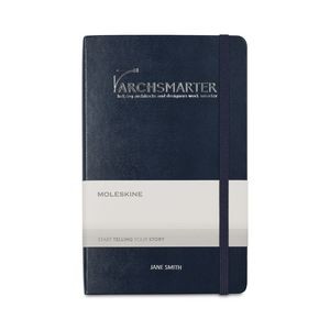Moleskine Hard Cover Large Double Layout Notebook - Sapphire Blue