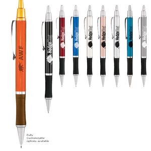 Hedgehog Metallic Black Gripper Pen