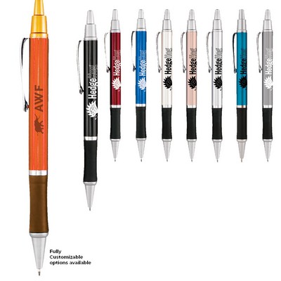 Hedgehog Metallic Black Gripper Pen