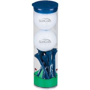 2 Ball Tall Tube W/ Wilson Duosoft Golf Balls