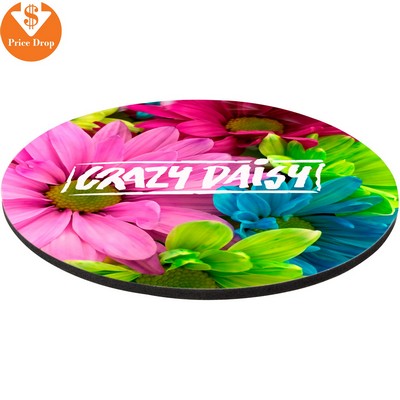 8" Rd 1/4" Thick Full Color Soft Mouse Pad