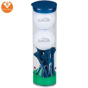 2 Ball Tall Tube w/ Pinnacle Rush Golf Balls