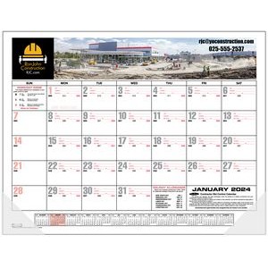 Bid Master Standard Two Hole Punch Desk Pad Calendar w/ Clear Corners