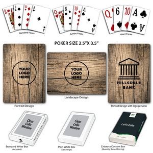 Wood Theme Poker Size Playing Cards