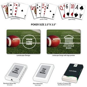 Football Theme Poker Size Playing Cards