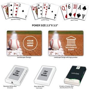 Baseball Theme Poker Size Playing Cards