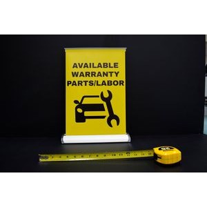 Mini Tabletop 12" x 18" Retractable Banner Stand