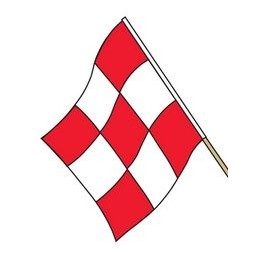 Checkered Cluster Flag Set (Red/White Check) (3' x 3')