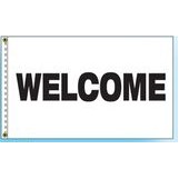 Stock Message Free Flying Drape Flag (Welcome) (2.5' x 3.5')