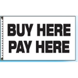 Stock Message Free Flying Drape Flag (Buy Here Pay Here) (2.5' x 3.5')