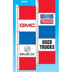 Huge Dealer Logo Stack Flag (Built Ford® Tough)