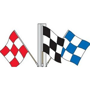 Checkered Cluster Flag Set (Assorted) (3' x 3')