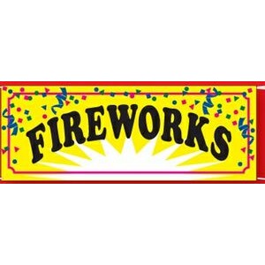 Printed Confetti Banners (Fireworks) (3' x 8')