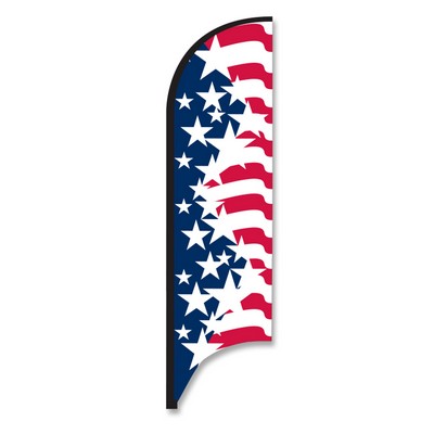 11' Street Talker Complete Feather Flag Kit (USA Flag)