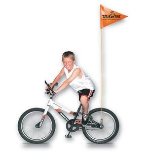 Bike Safety Flag w/Fiberglass Pole (2 Sided Imprint) (10