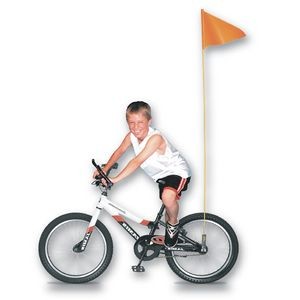 Bike Safety Flag w/Fiberglass Pole (10" x 12")