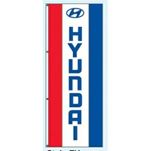 Double Faced Interceptor® Drape Flags (Center Panel - Hyundai®) (3' x 8')