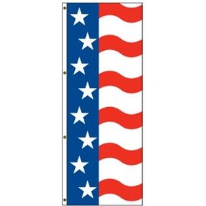 America Forever Free Flying Flag Drape (Star/Wavy Stripes)