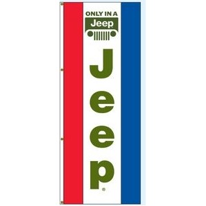 Double Faced Interceptor® Drape Flags (Center Panel - Jeep®) (3' x 8')