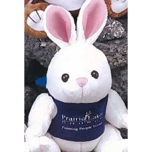 6" "GB" Brites™ Plush Beanies™ Stuffed White Bunny