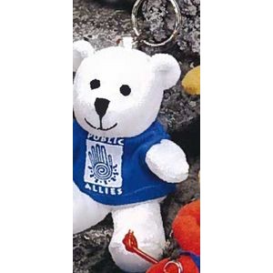 4" Key Chain Pals™ Stuffed White Bear