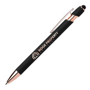 Ellipse Softy Rose Gold Classic Pen w/ Stylus and Mirror Laser