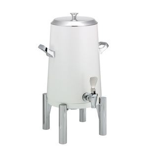 Round Flame Free™ 3 Gallon Thermo-Urn™ w/Flat Lid (White)