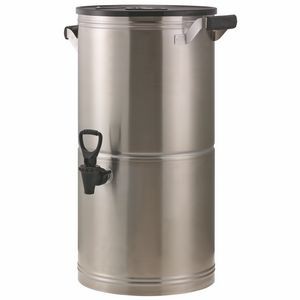 Brushed Stainless Round Tea Urn (5 Gallon)